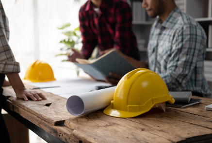 A group of foreman creating planning