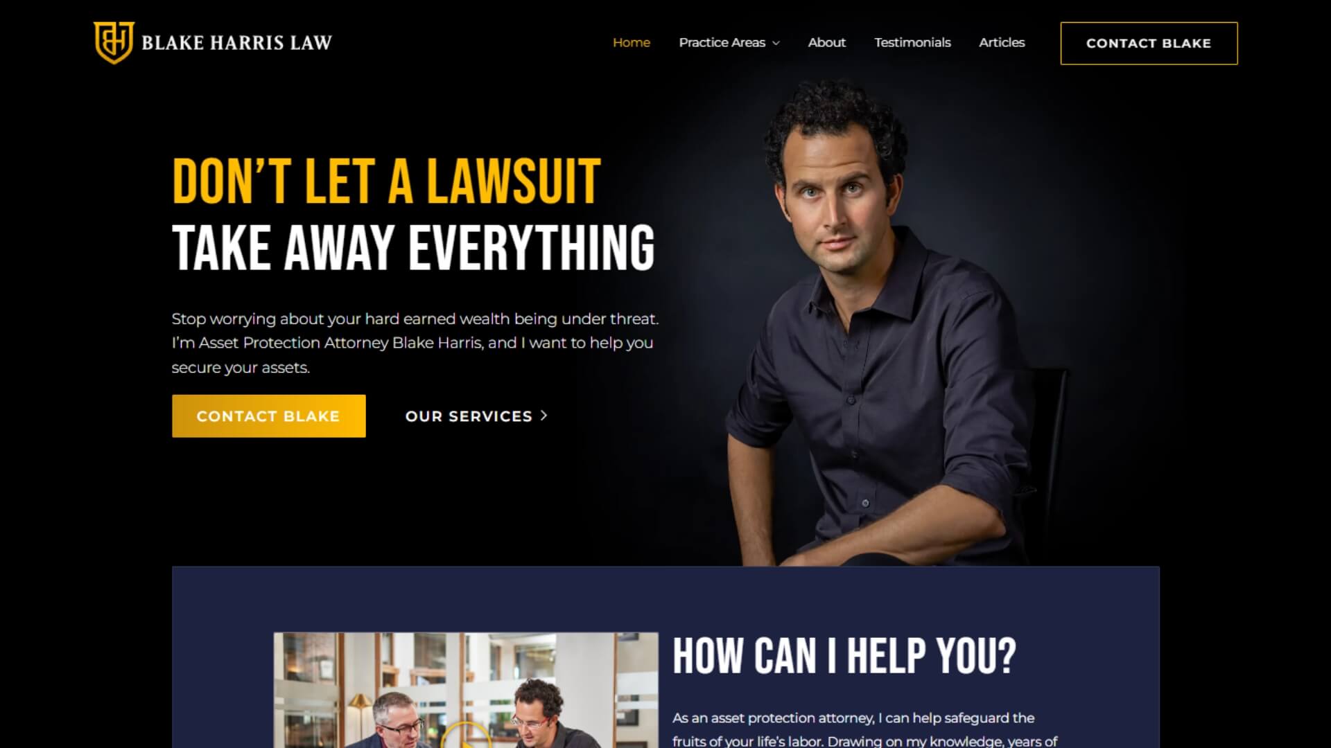 Blake Harris Law website