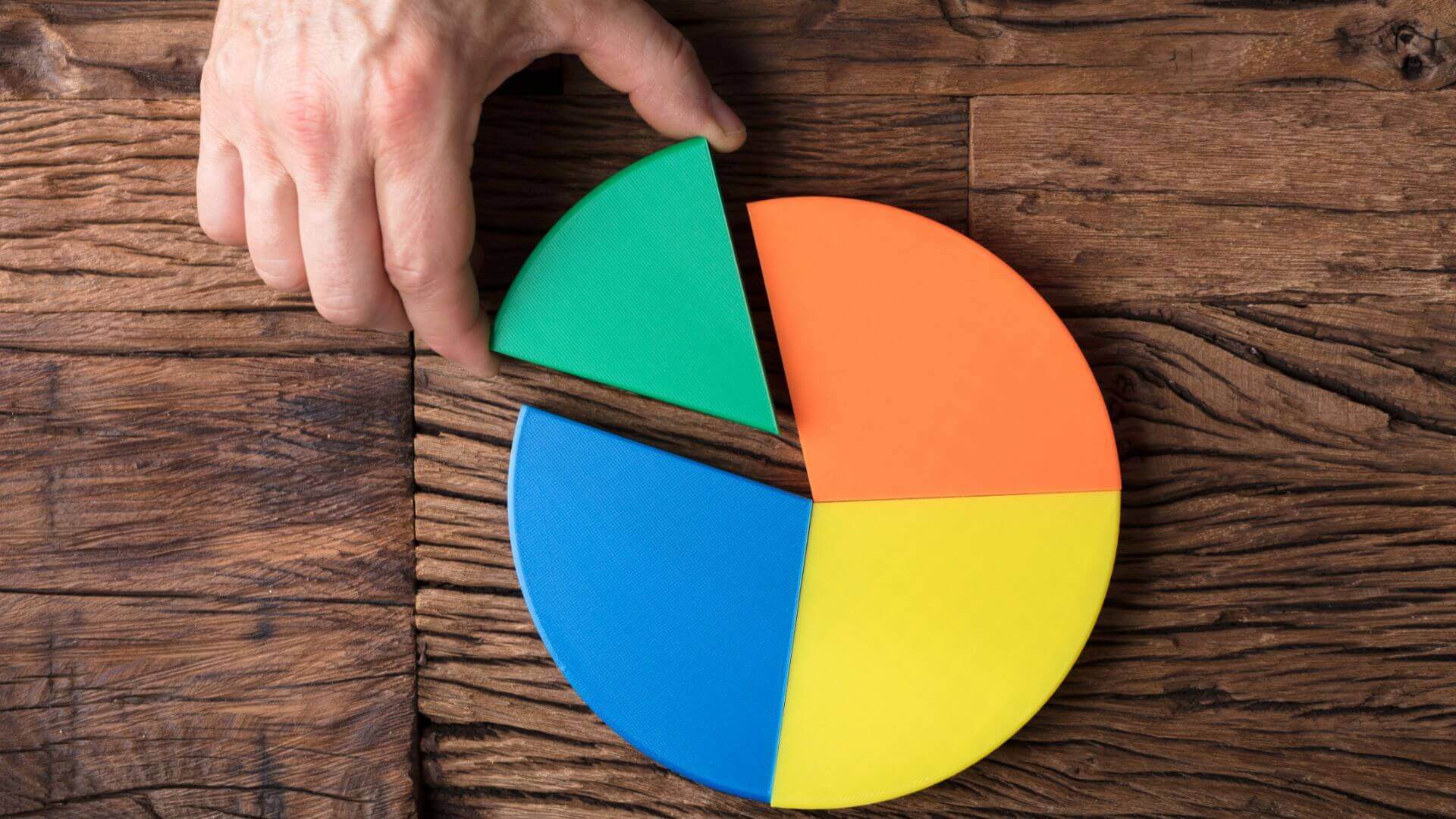 Businessperson Placing A Last Piece Into Pie Chart