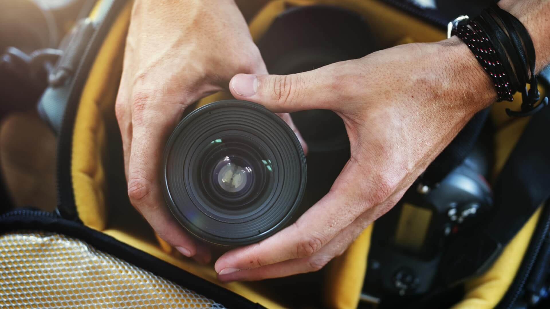 Camera inside the bag