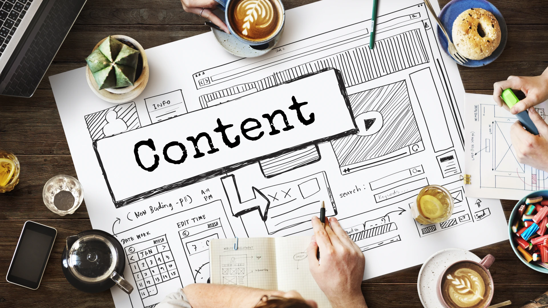 Content Blog Create Analyze Optimize Concept