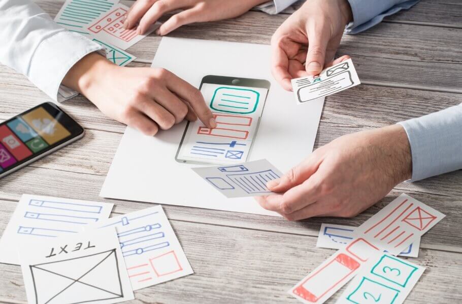 Creating wireframing using papers