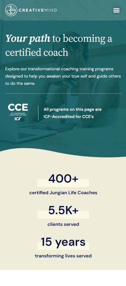 CreativeMind Inner Page Mobile