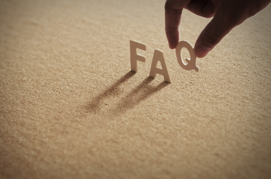 FAQs letters in sand