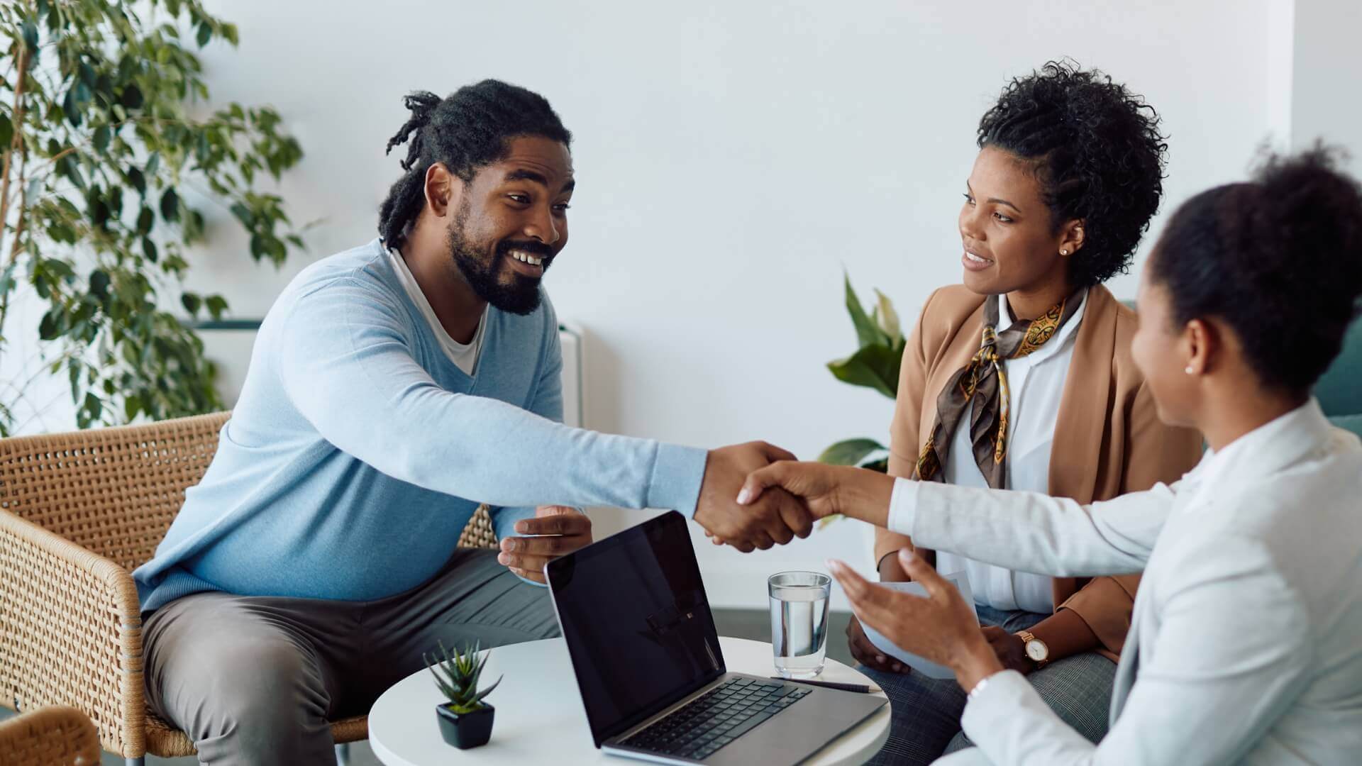 Handshaking to other people