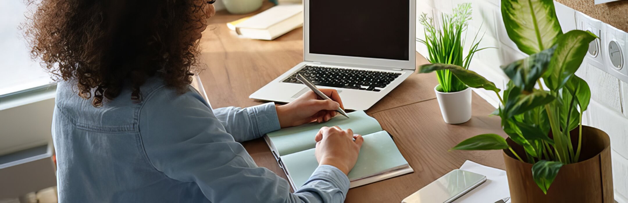 Woman at computer