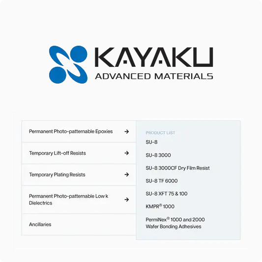 Kayaku Advanced Materials product categories and product list