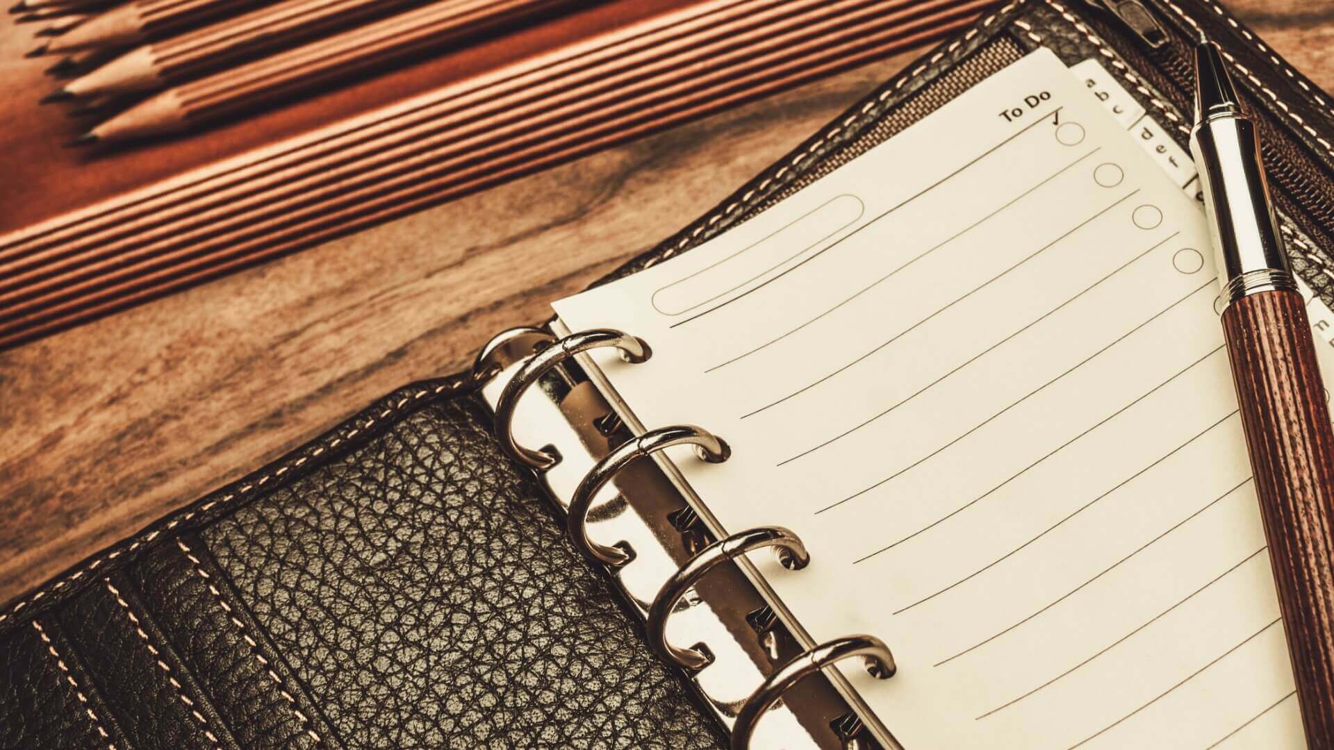 Notebook and pen