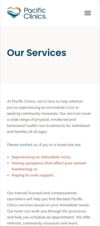 Pacific Clinics Inner page