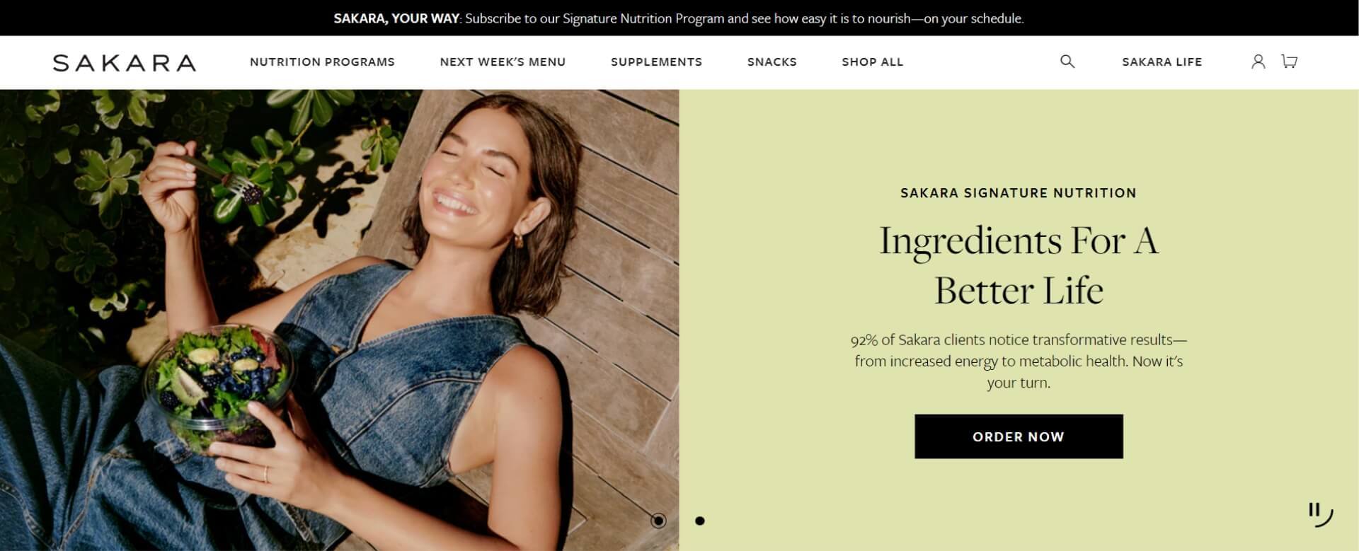 Sakara website