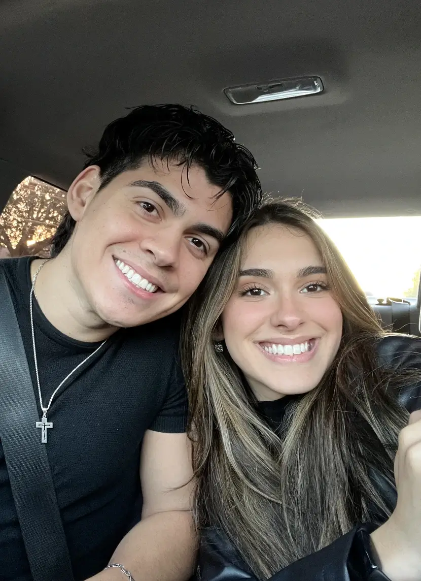 Sebastian with her girlfriend