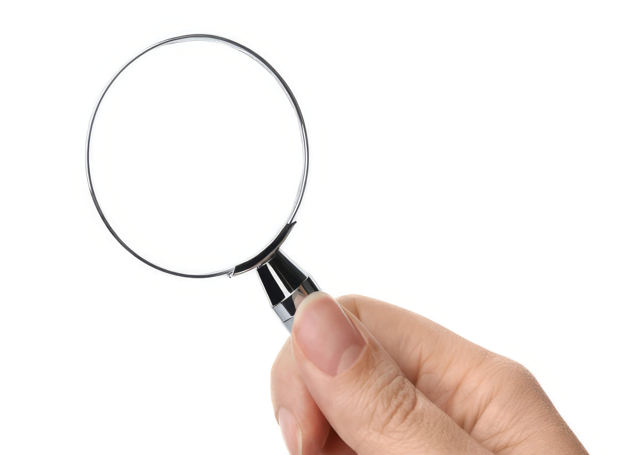 person holding magnifying glass