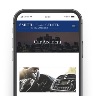 Smith Legal Center Mobile view