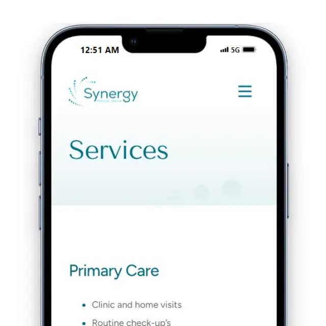 Synergy mobile view