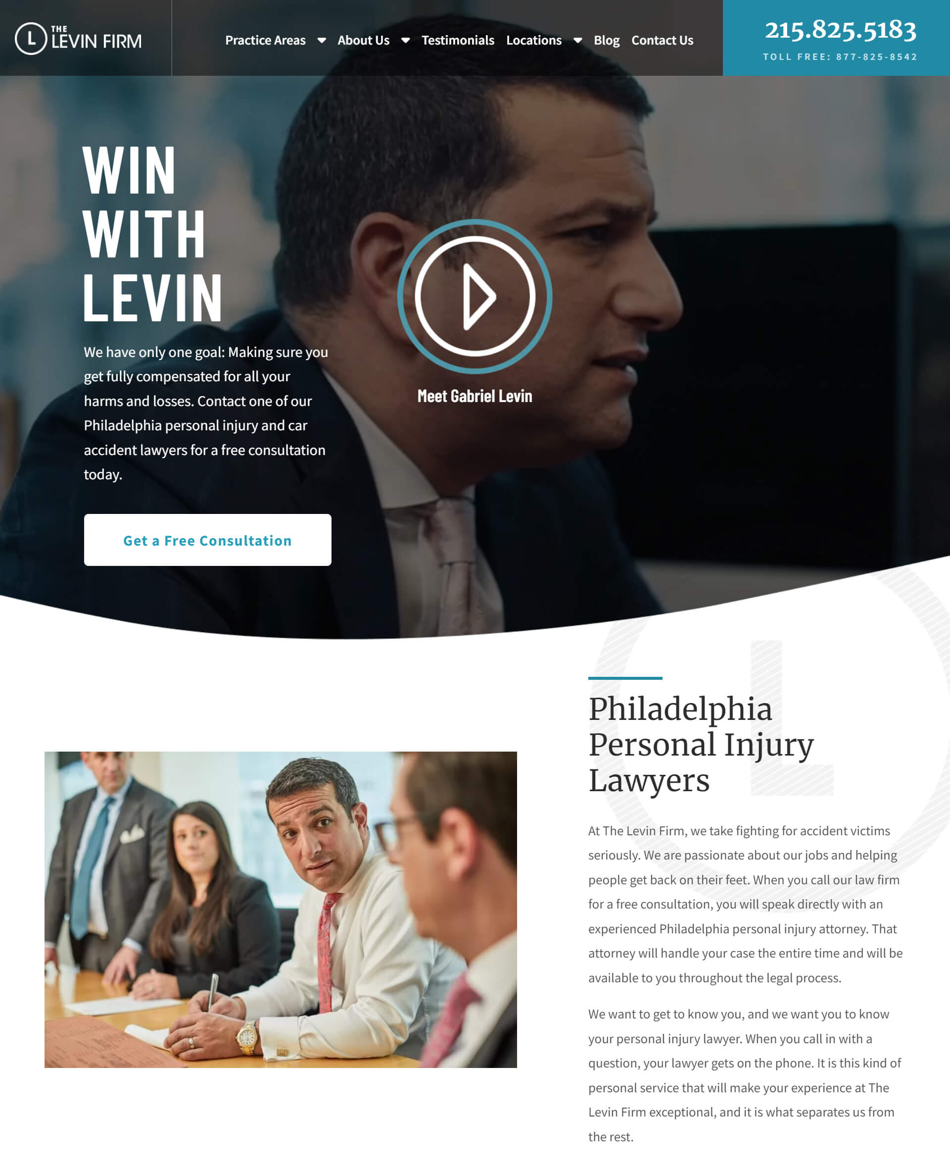 The Levin Firm Home Page 20230912 184412