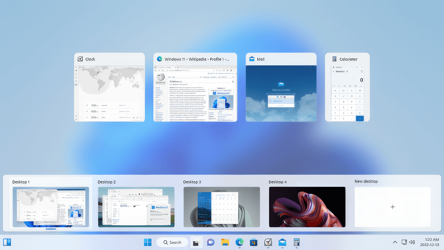 Windows 11's Virtual Desktop View (2021)