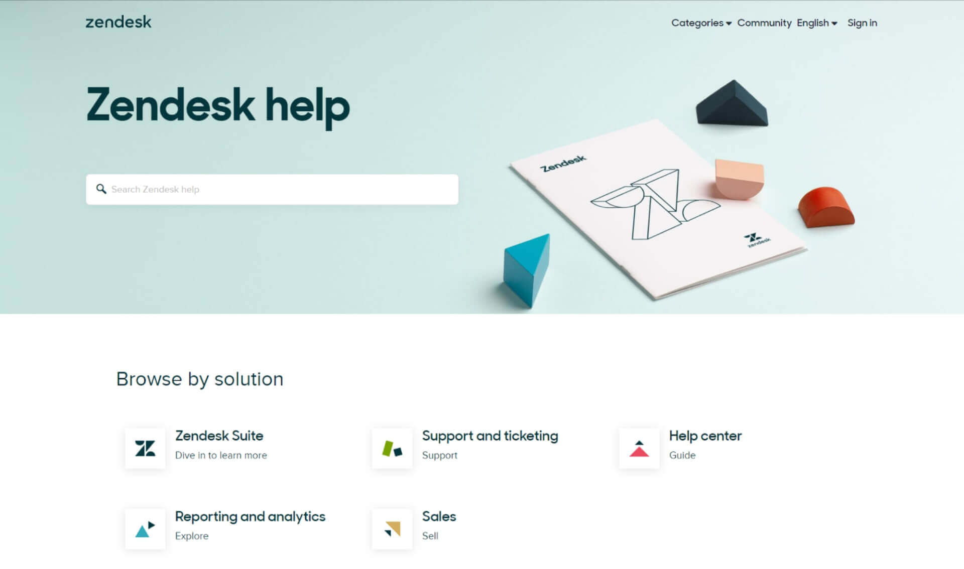 Zendesk help website