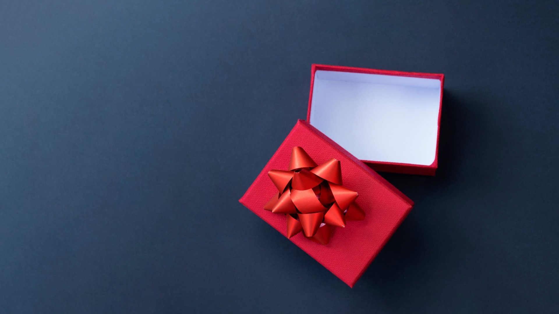 an empty box wrapped beautifully