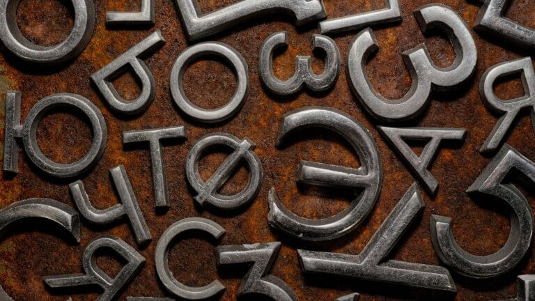 assorted-metal-cyrillic-letters