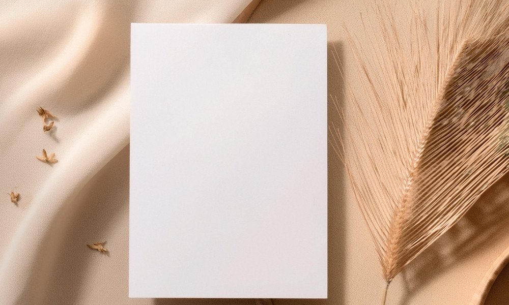blank page in beige background