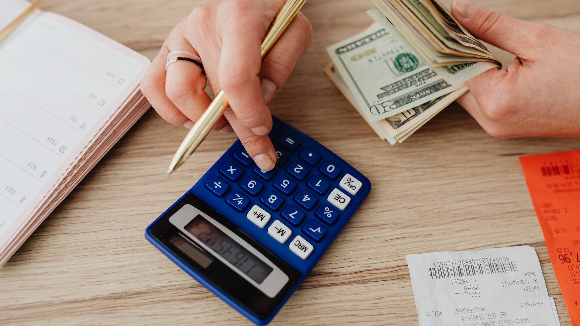 calculating the cost with a calculator