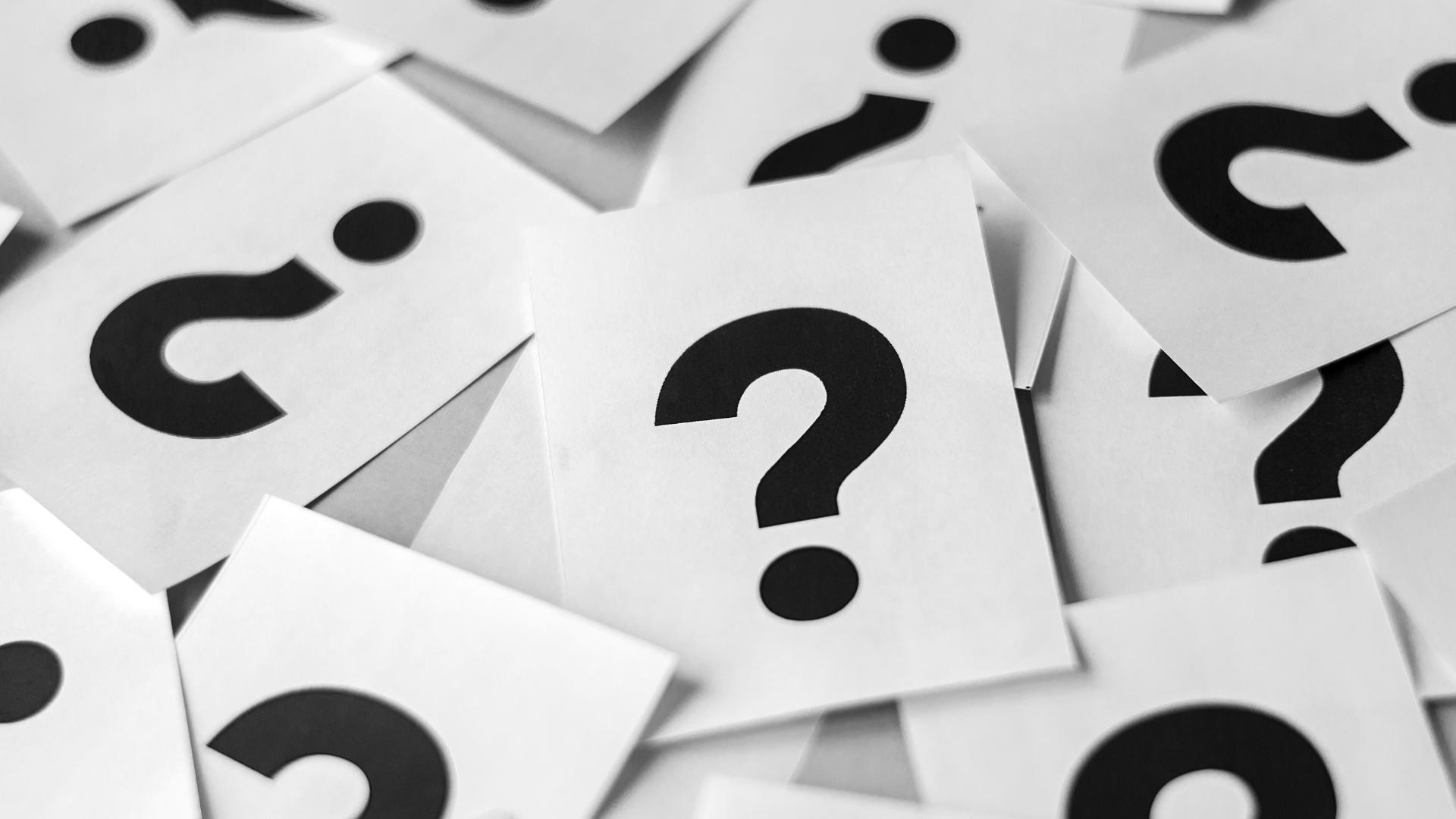 cards with question marks