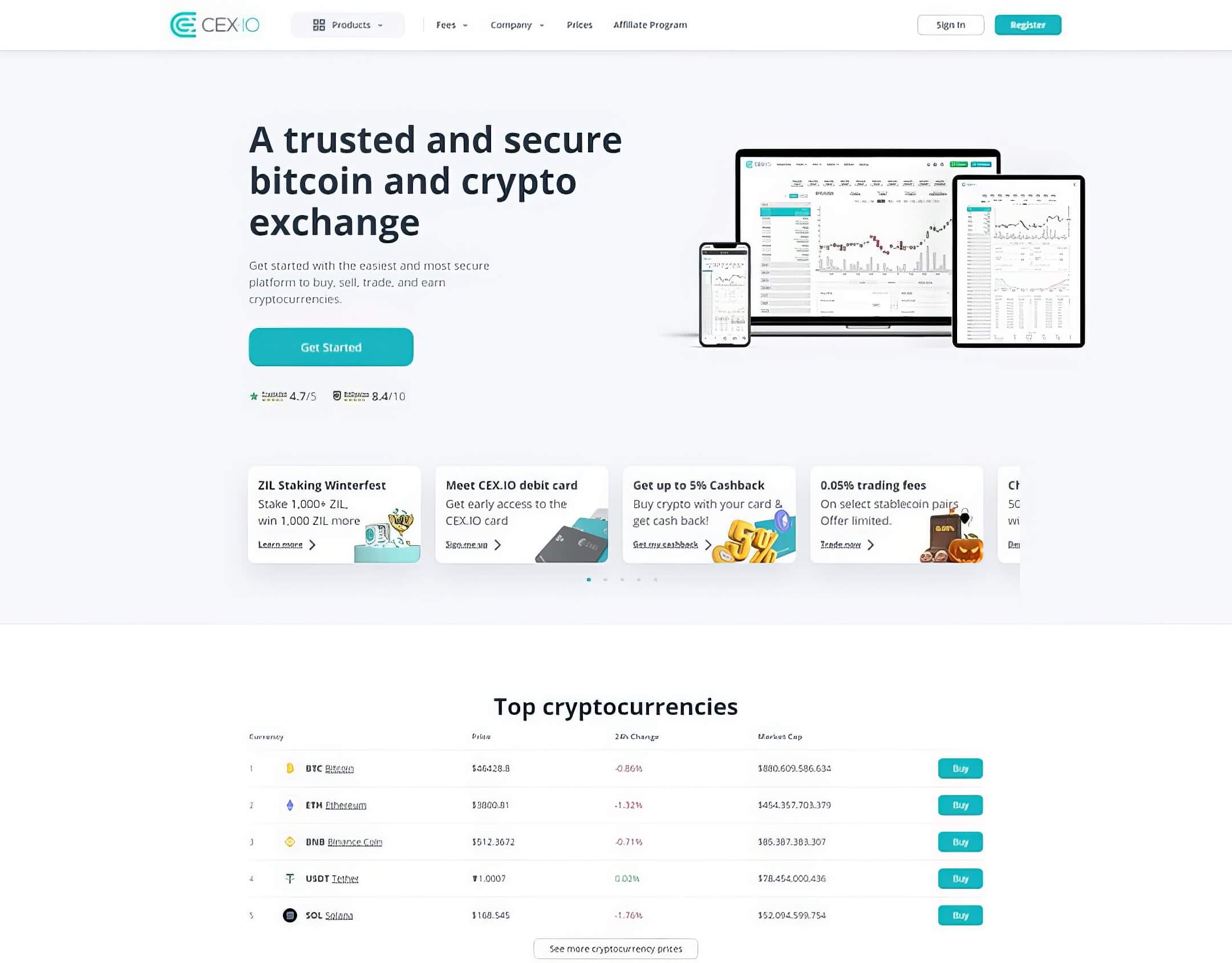 Cex.io Website