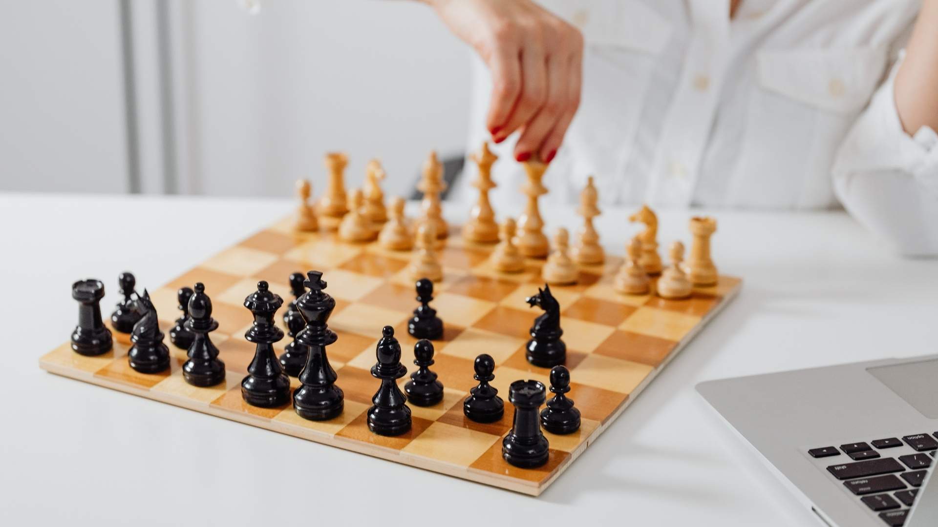 chessboard on top of the table