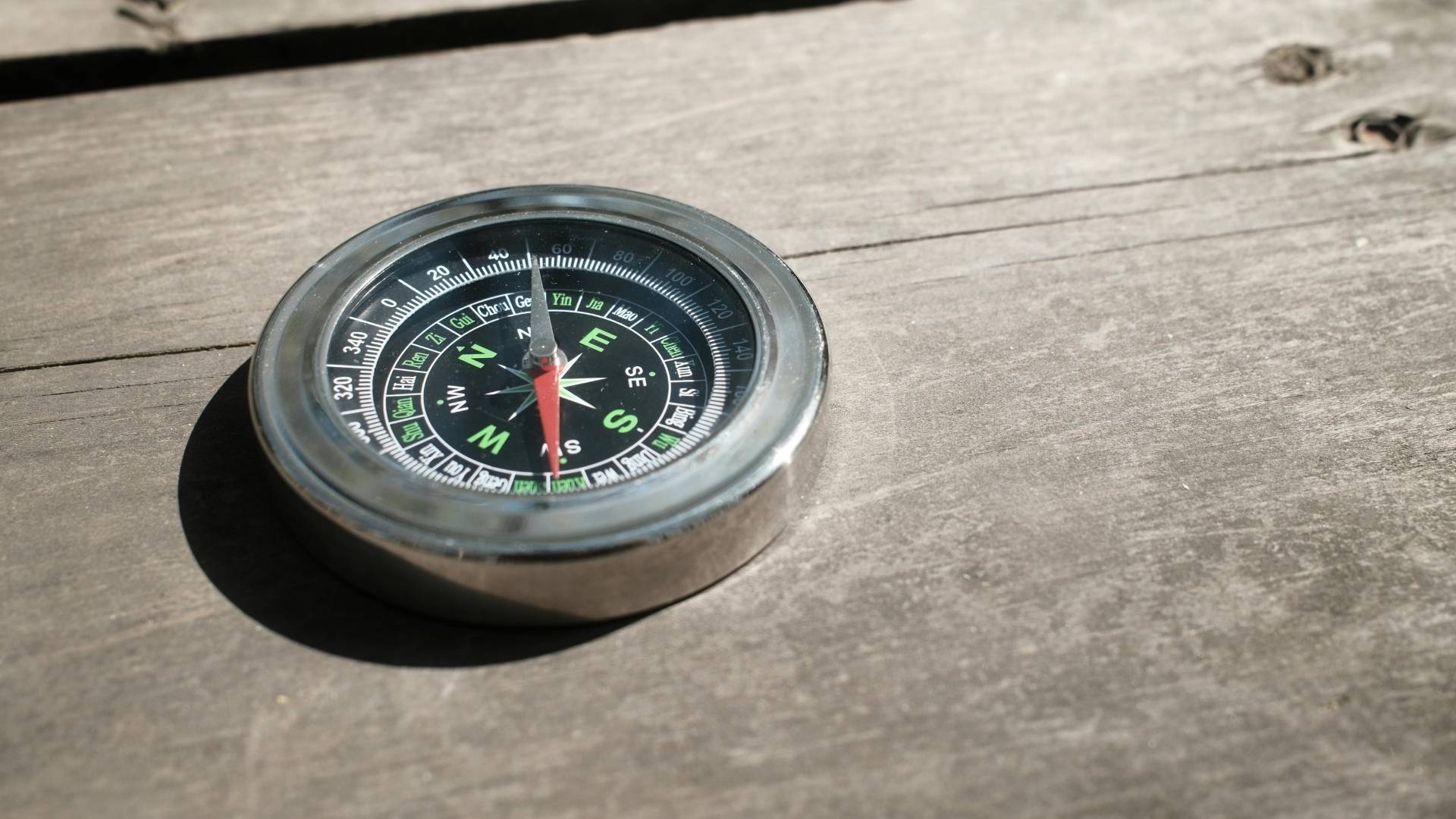 circle compass on top of table