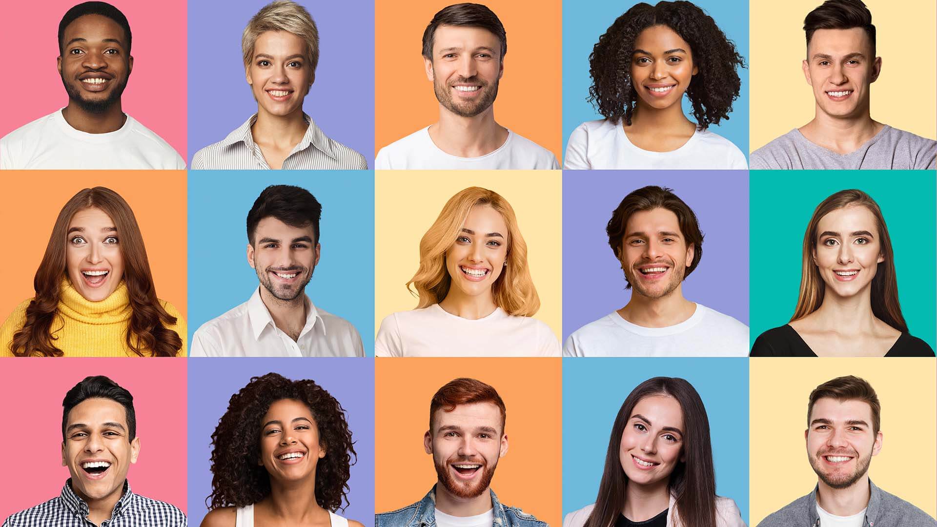 Collage of Young People Expressing Positive Emotions