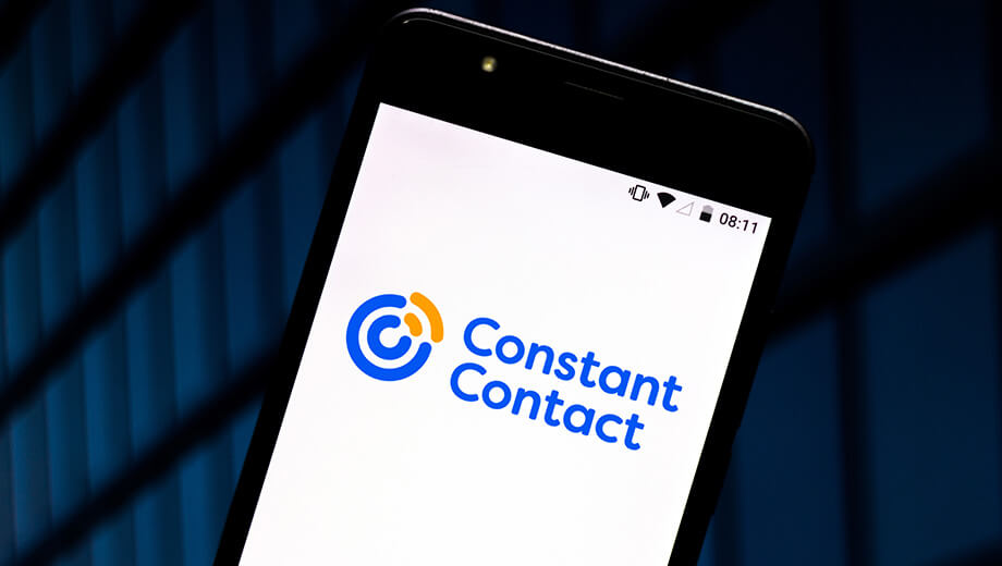 constant contract logo on phone