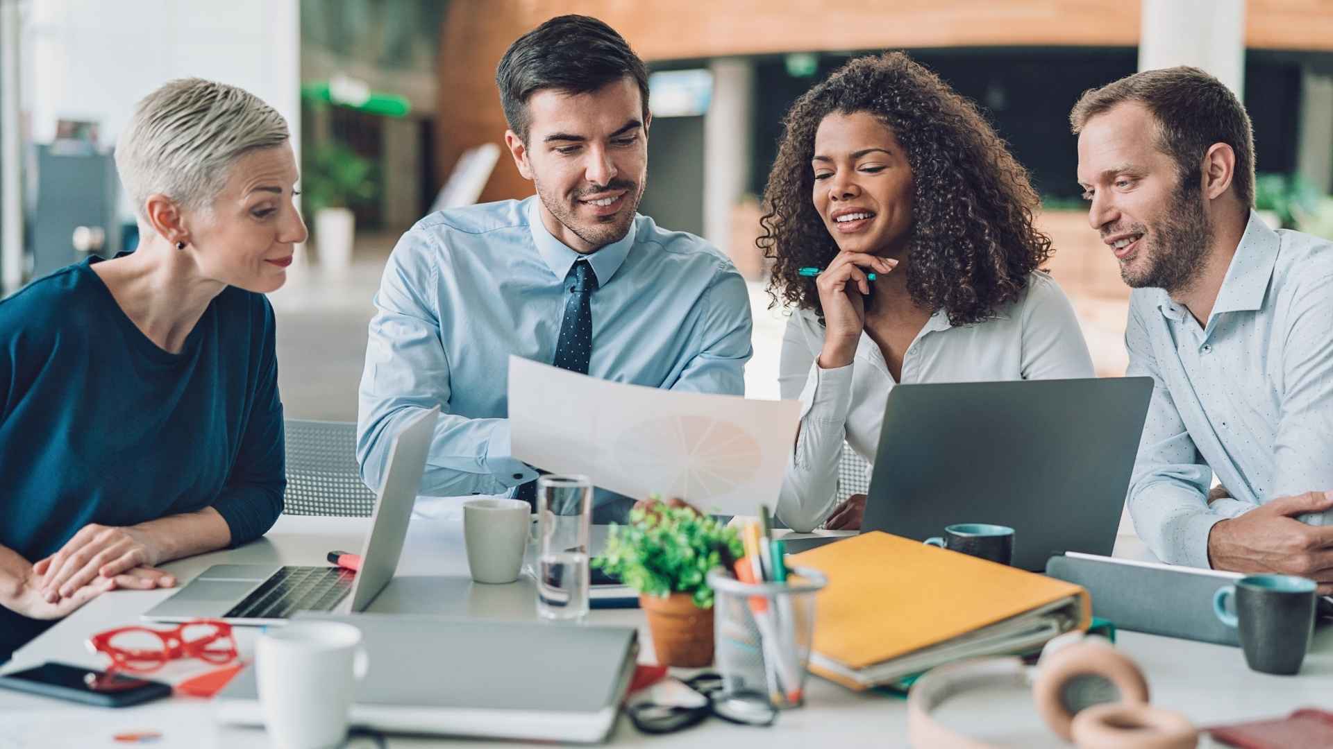 group of people doing brand research framework