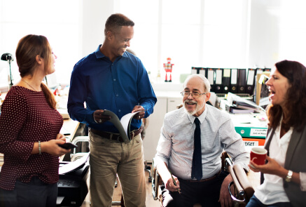 group of people laughing