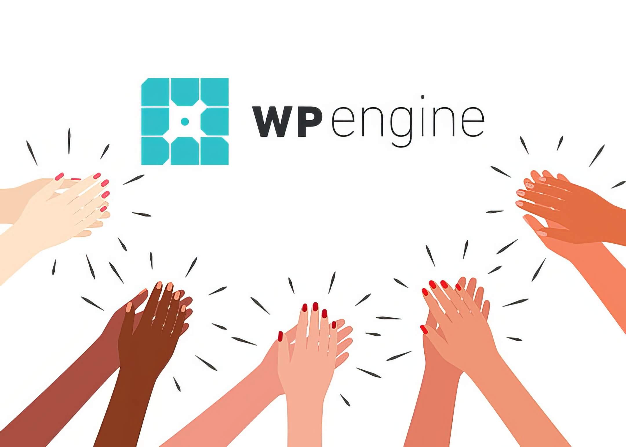 hands clapping at the wp engine logo