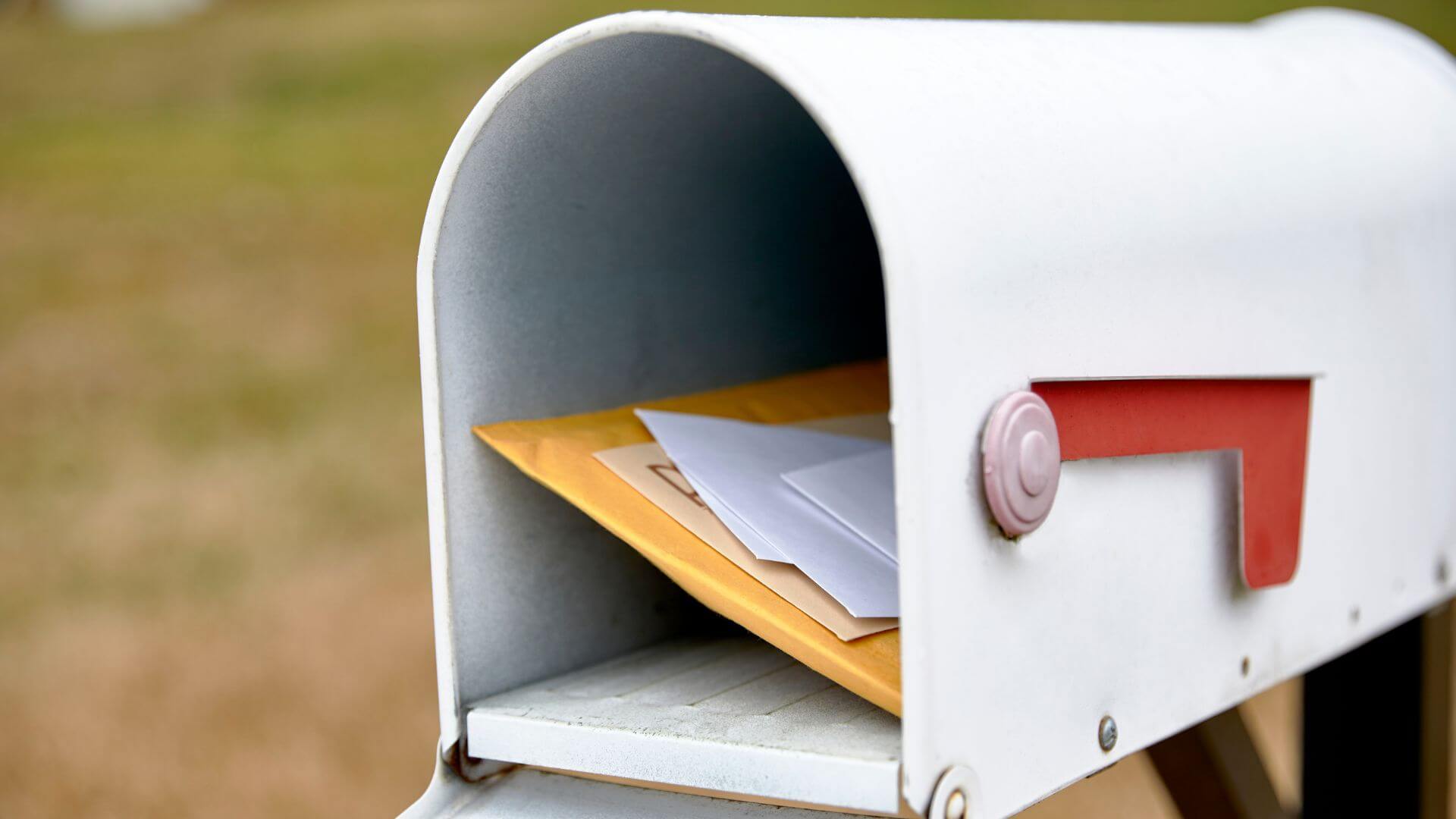 Mail inside a mailbox