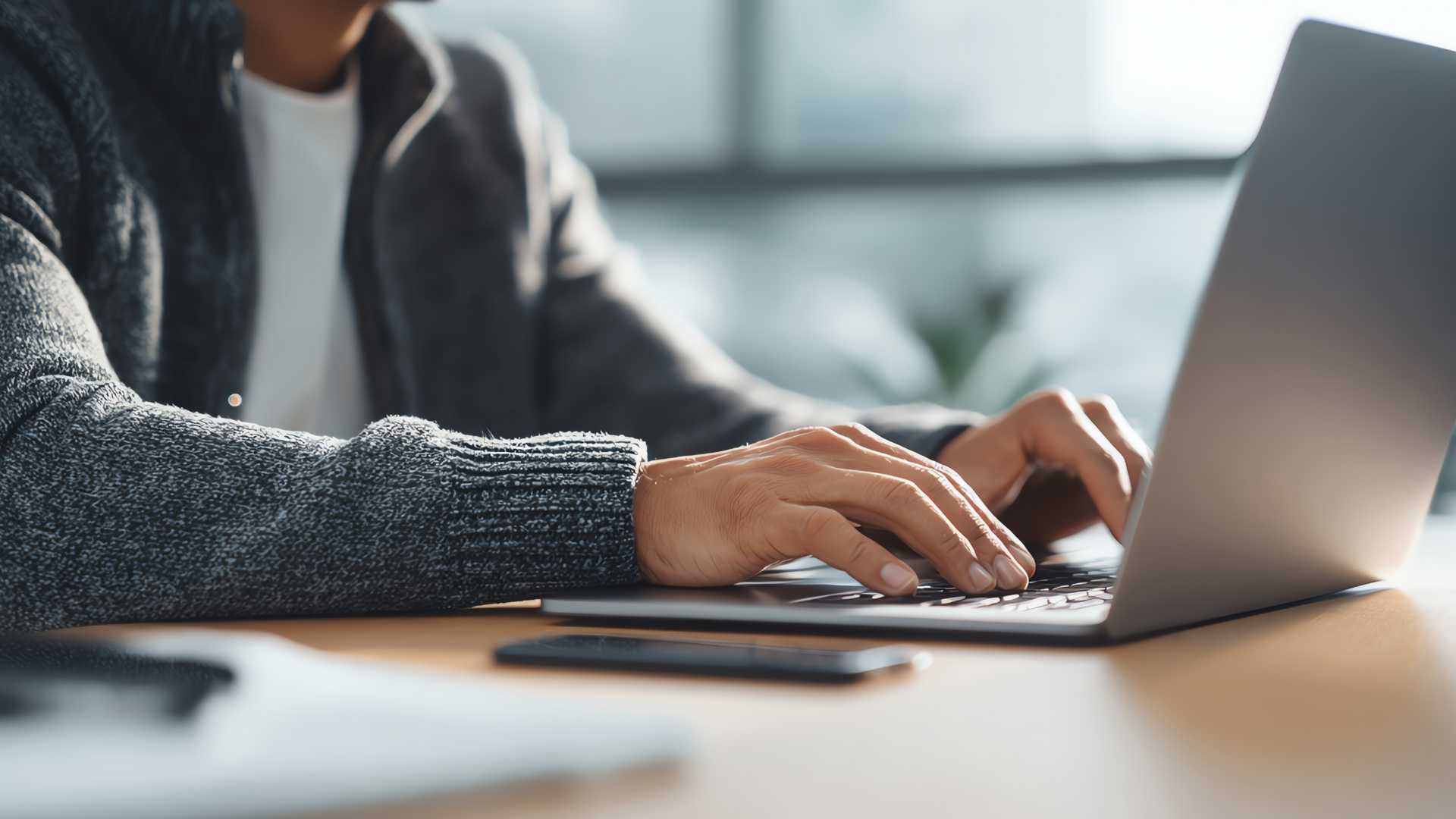 man working on his laptop doing SEO