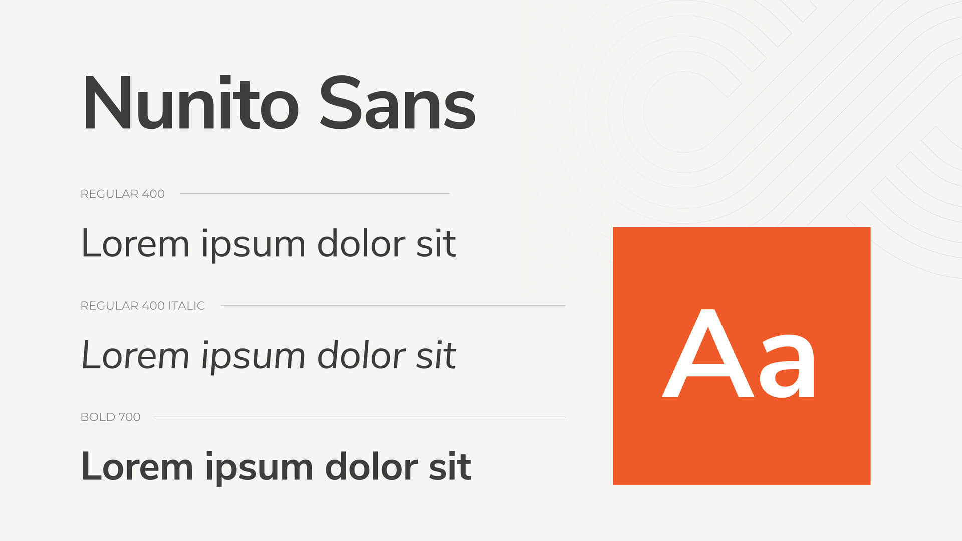 nunito sans sample font image