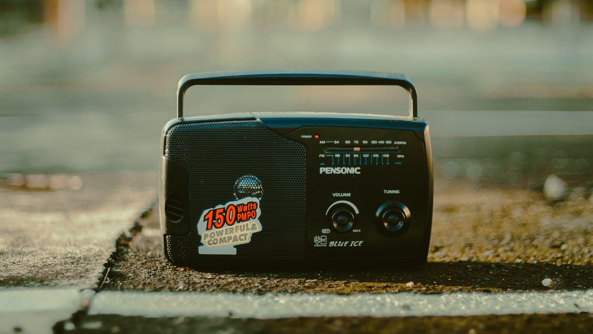 Old radio in the ground