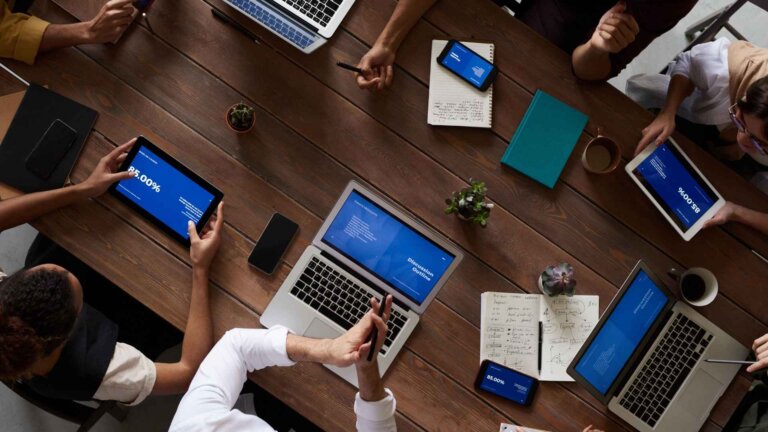 people having business meeting together