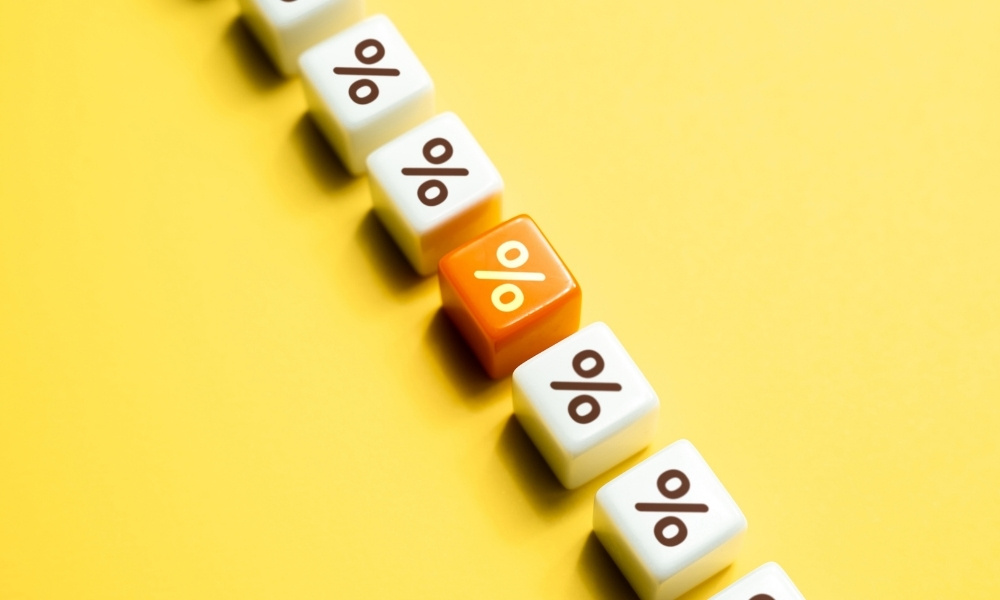 percentage symbol written in dices