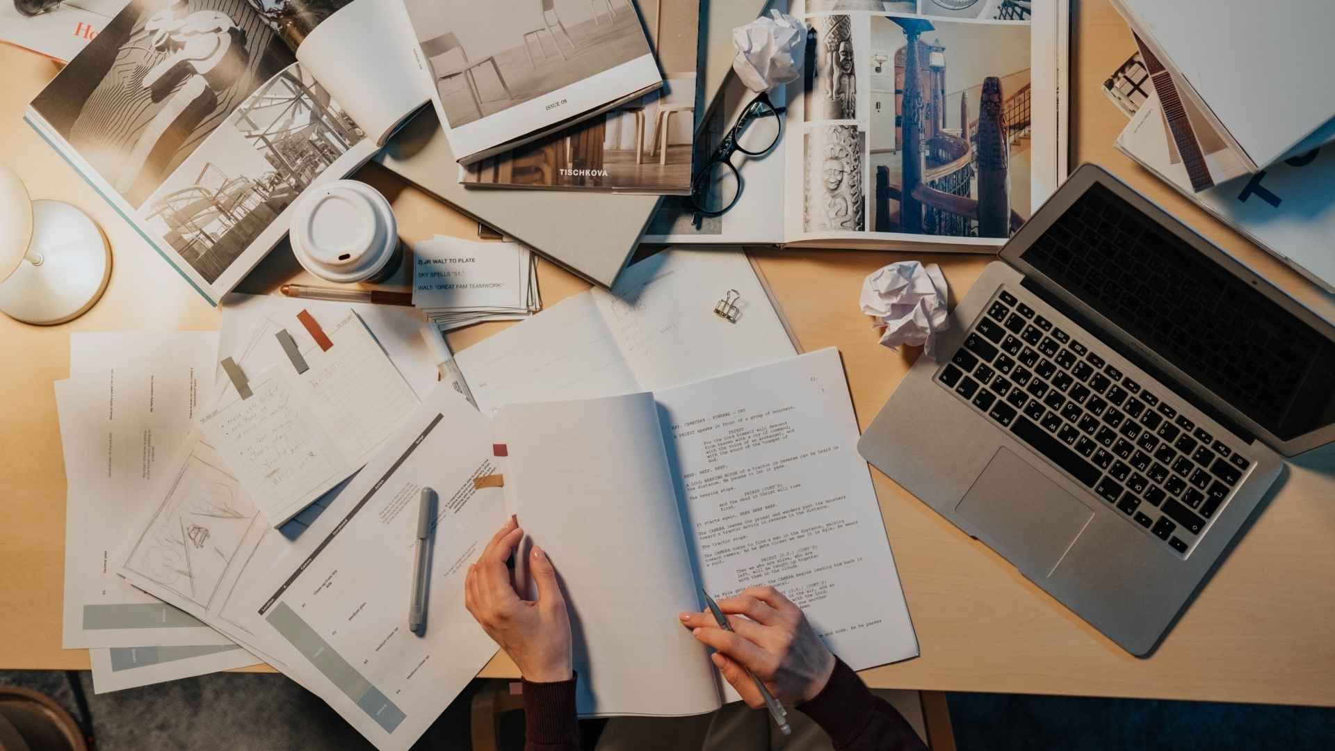 person doing a research