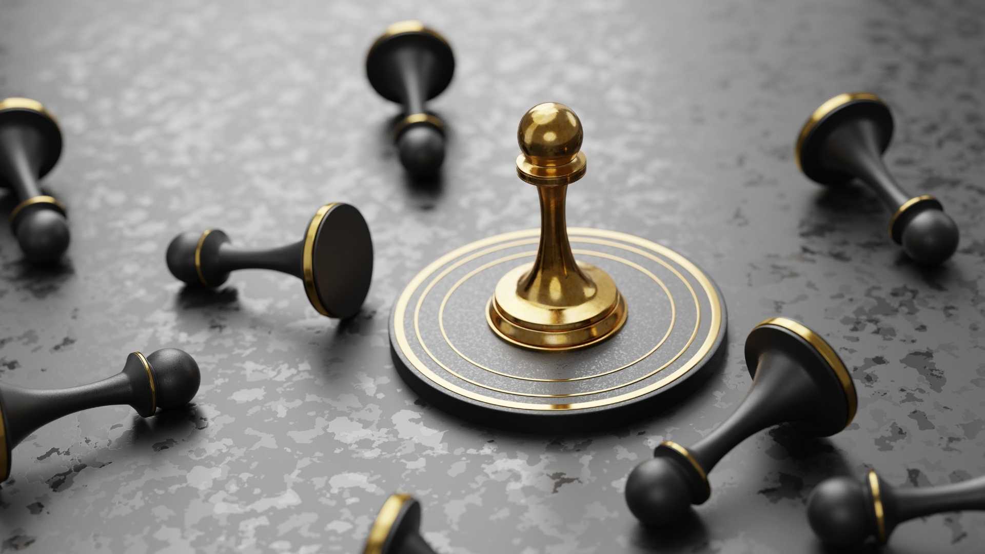 representation of business overcoming competitors