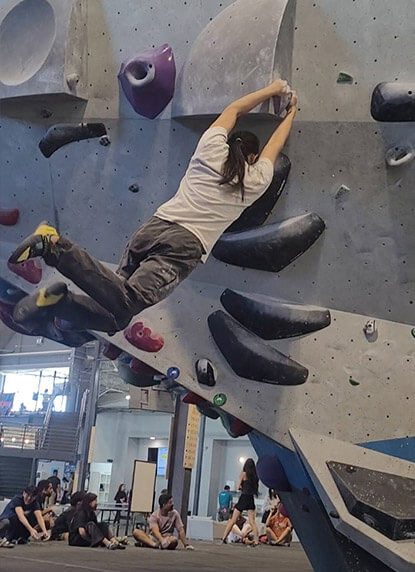 Ryan doing rock climbing