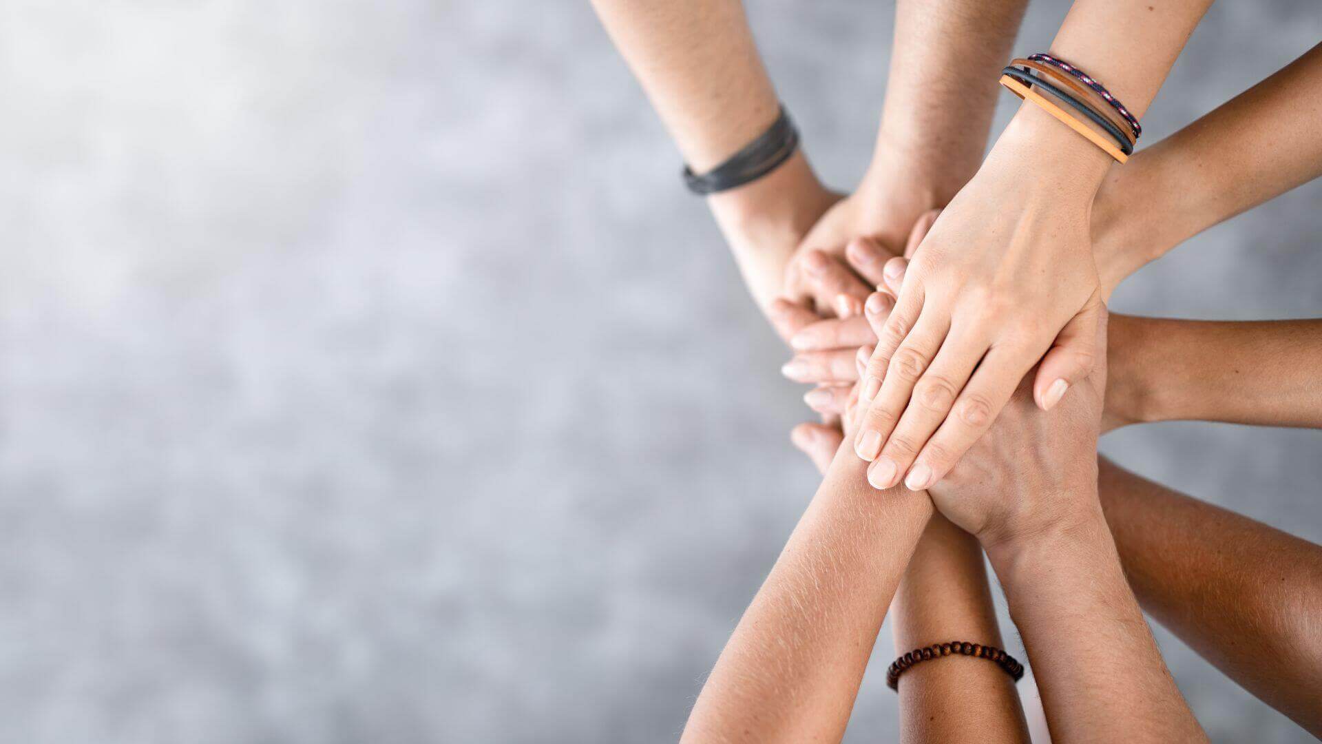 stack of hands