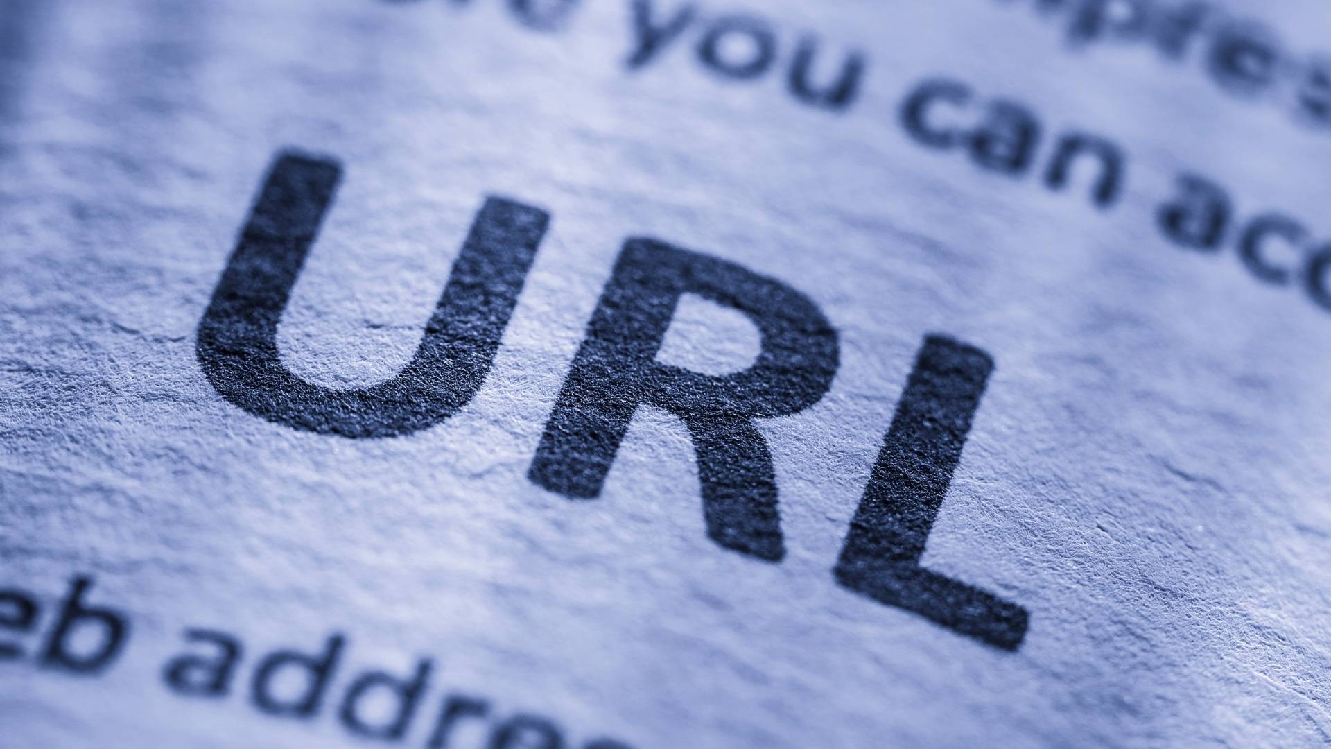 url word printed in a document