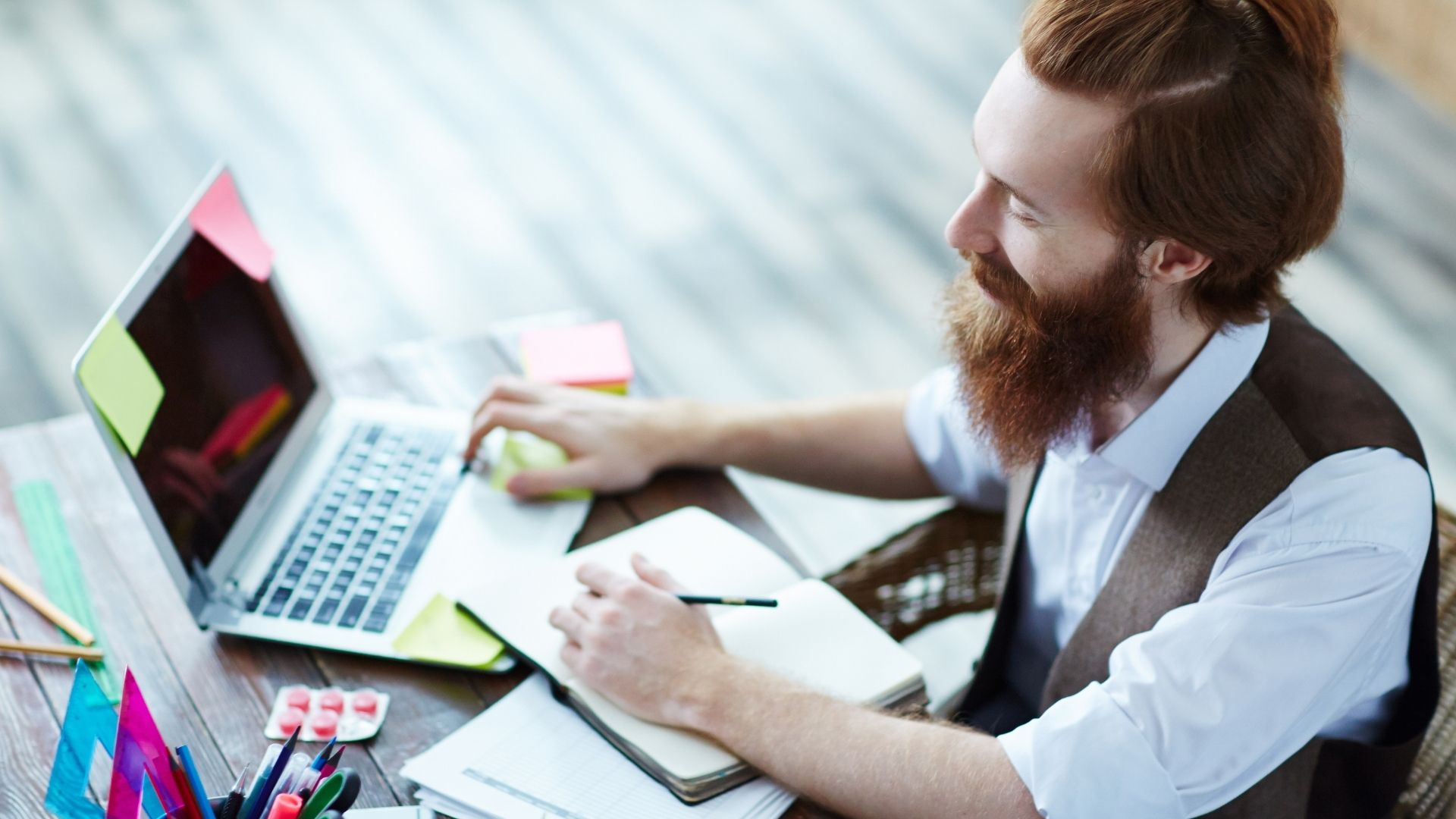 web designer planning a website structure