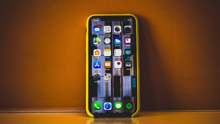 yellow mobile phone